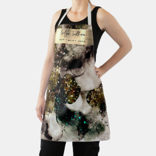 Olivgrün-Aquarellfarben-Schürze Schürze