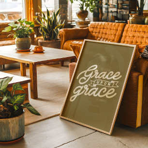 Olivgrün Christlich Grace auf Anmut Poster