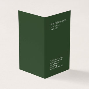 Olivgrün einzigartig schlicht minimalist modern visitenkarten