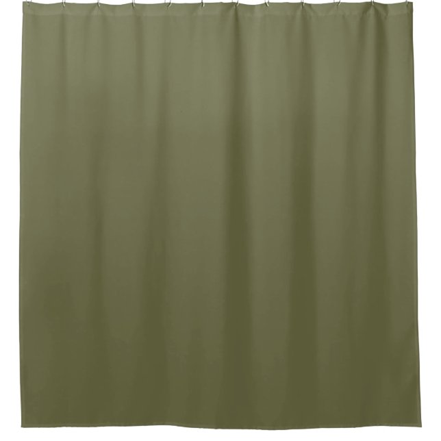Olivgrün, erdgrün, solide Farbe drucken Duschvorhang (Vorderseite)