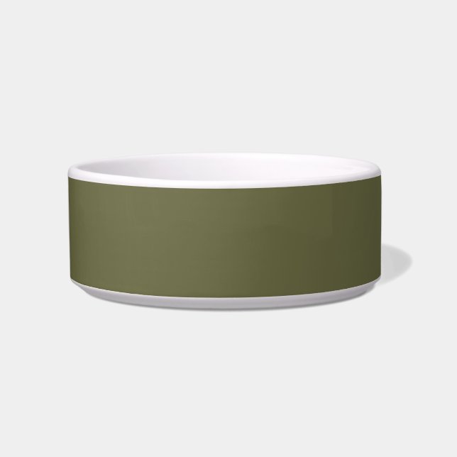 Olivgrün, erdgrün, solide Farbe drucken Napf (Vorderseite)