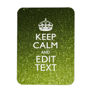 Olivgrün Keep Calm Hier kommt Ihr Text Magnet
