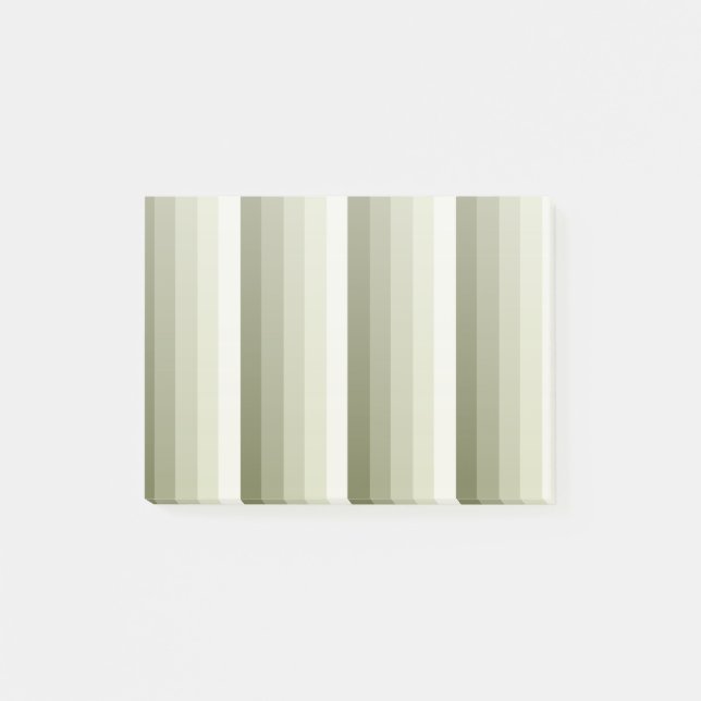 Olivgrün-Schattenstreifen Post-it Klebezettel (Vorderseite)