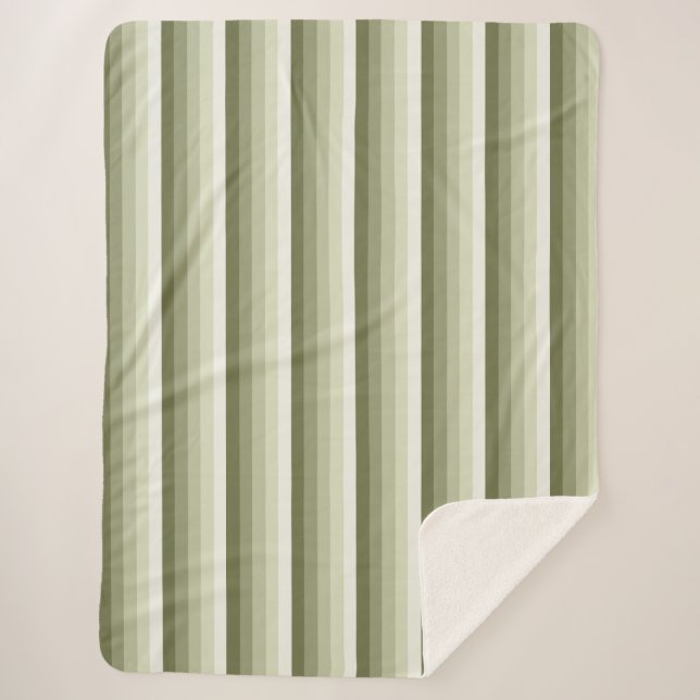 Olivgrün-Schattenstreifen Sherpadecke (Vorderseite)