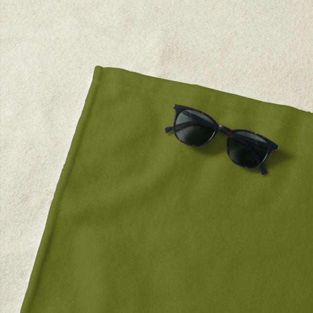 Olivgrün Solid Color Strandtuch (Beispiel)