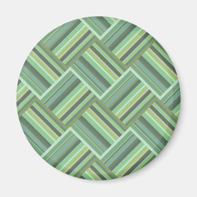 Olivgrün Streifen Magnet (Vorne)