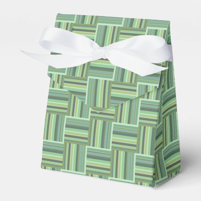 Olivgrün Streifen Webmuster Geschenkschachtel (Vorderseite)