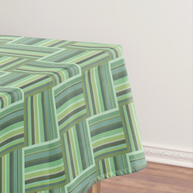 Olivgrün Streifen Webmuster Tischdecke (Beispiel)