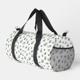 Olivgrüne Blätter Wasserfarben-Blumenmuster Duffle Bag