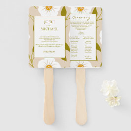 Olivgrüne Blumige Hochzeit Fächer