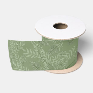 Olivgrüne Hochzeit Vintage Botanisch Satinband
