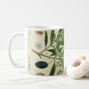 Olivgrüne Pflanzen-botanische Kaffeetasse