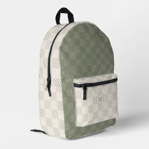 Olivgrüne Punkte Bedruckter Rucksack