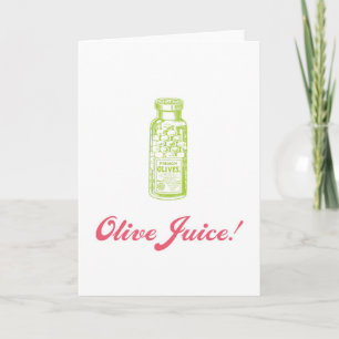 Olivgrüne Saft-Valentinstag-Karte Feiertagskarte