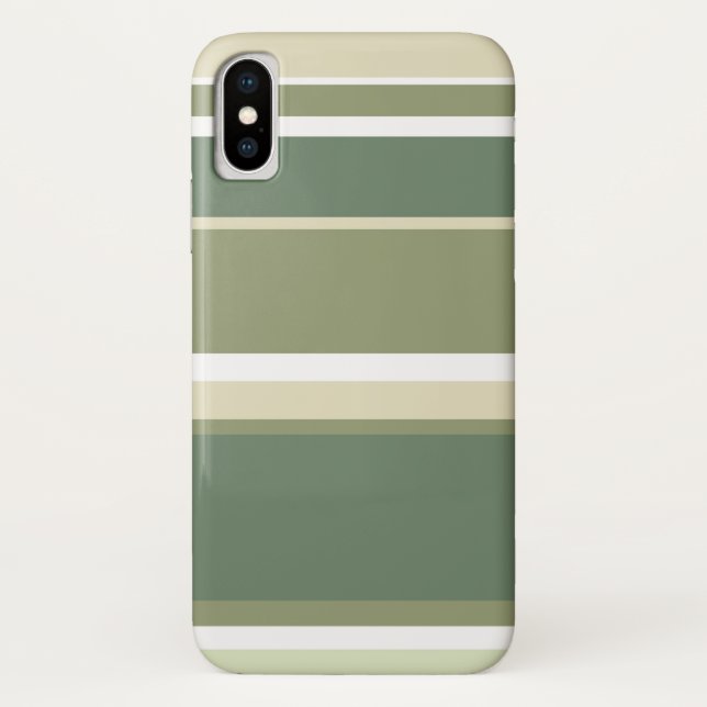 Olivgrüne Streifen Case-Mate iPhone Hülle (Rückseite)