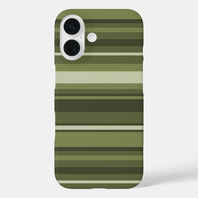 Olivgrüne Streifen Case-Mate iPhone Hülle (Rückseite)