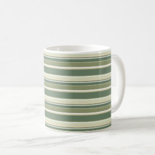 Olivgrüne Streifen Kaffeetasse