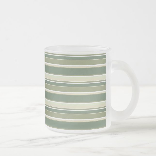 Olivgrüne Streifen Mattglastasse (Rechts)