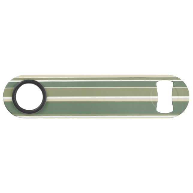 Olivgrüne Streifen Speed Flaschenöffner (Vorderseite (Horizontal))