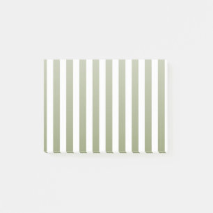 Olivgrüne und weiße Bonbonstreifen Post-it Klebezettel