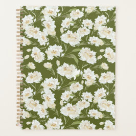Olivgrüner Blumenplaner Planer