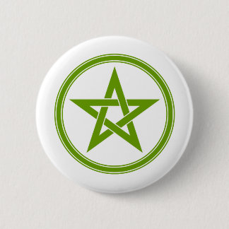 Olivgrüner PentagrammPentagram Button