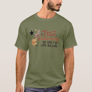 olivgrüner roter/tan Tru hardcoredruck T-Shirt