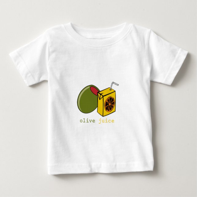 Olivgrüner Saft Baby T-shirt (Vorderseite)