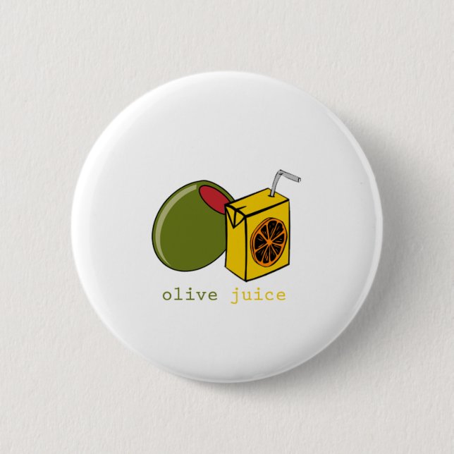 Olivgrüner Saft Button (Vorderseite)