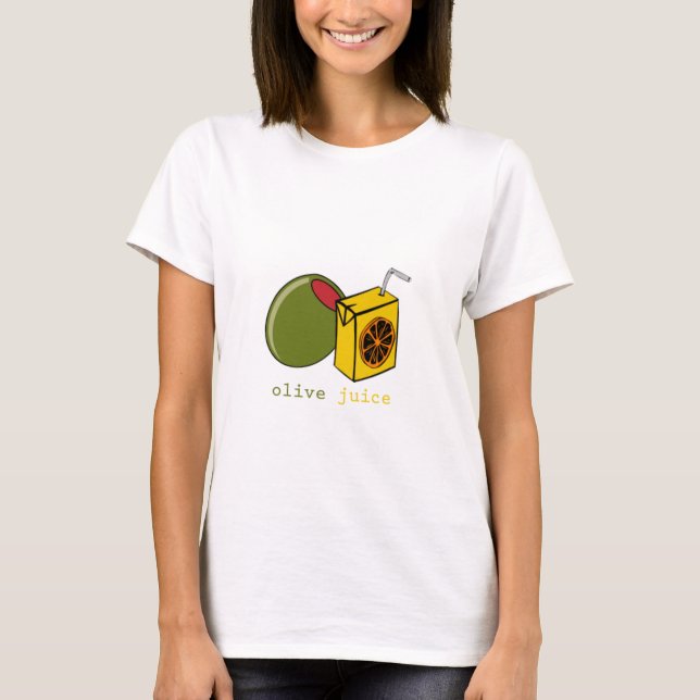 Olivgrüner Saft T-Shirt (Vorderseite)