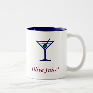 Olivgrüner Saft! Zweifarbige Tasse