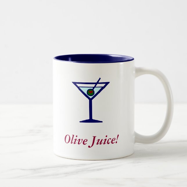 Olivgrüner Saft! Zweifarbige Tasse (Rechts)