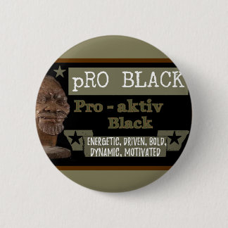 Olivgrüner SCHWARZER Proknopf Button