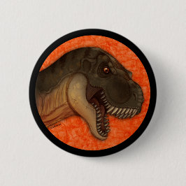Olivgrüner Tyrannosaurus Button