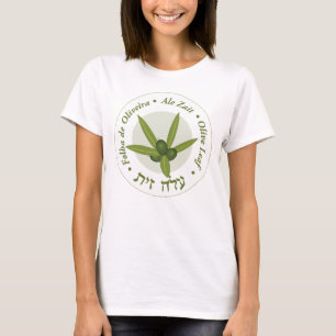 Olivgrünes Ale Blatt Siegelfolha de Oliveira zait T-Shirt