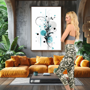 Olivgrünes Blattmuster mit individuellem Text und Capri Leggings