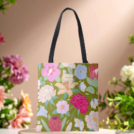 Olivgrünes Blumen Chic Trendy einzigartig