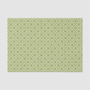 Olivgrünes geometrisches Design Süßes Muster Seidenpapier