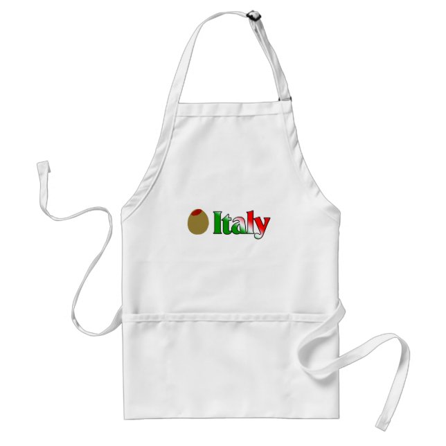 Olivgrünes (i-Liebe) Italien Schürze (Vorne)