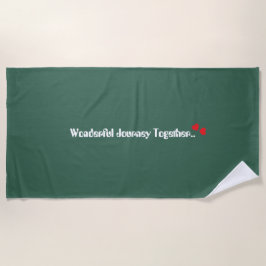 Olivgrünes individuelles Geschenk personalisierte Strandtuch