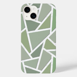 Olivgrünes Mosaikmuster Case-Mate iPhone 14 Hülle