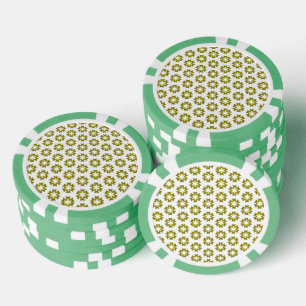Olivgrünes Muster Pokerchips