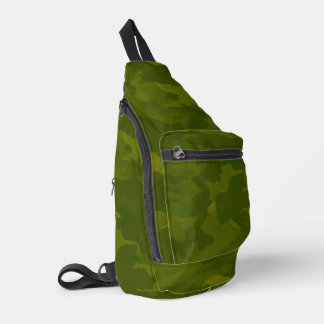Olivgrünes Tarnmuster Crossbody Bag