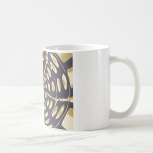 Olivgrünes Tupfen-Radialmuster-Kunstposter Kaffeetasse