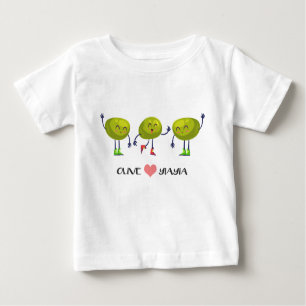Olivgrünes Yiayia T-Stück Baby T-shirt