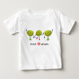 Olivgrünes Yiayia T-Stück Baby T-shirt