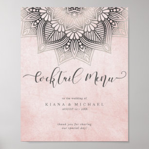 Olivia Bosek Mandala Spitze Cocktail Menü ID478 Poster