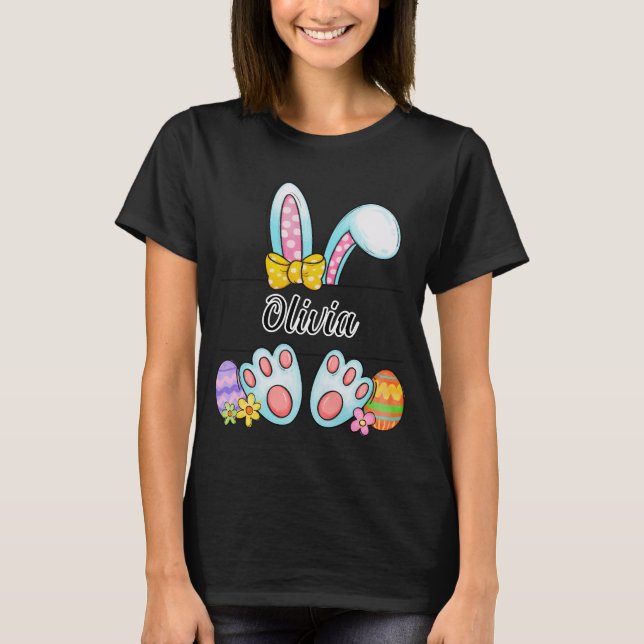 Olivia Bubble Easter Bunny T-Shirt (Vorderseite)
