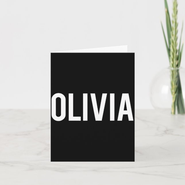 Olivia - Cool New Funny Name Fan Gift Tee  Karte (Vorderseite)