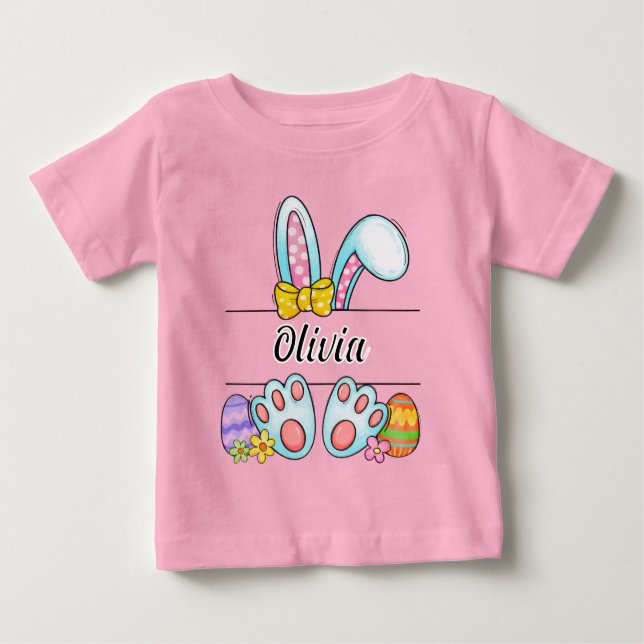 Olivia Easter Bunny Baby T-shirt (Vorderseite)